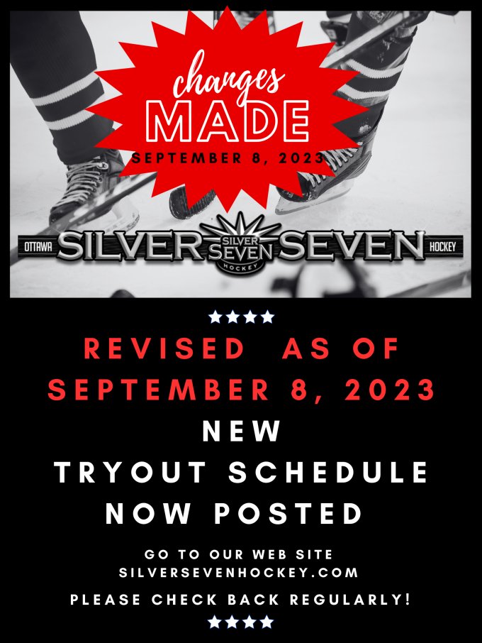 Changes Made to the Tryout Schedule!
